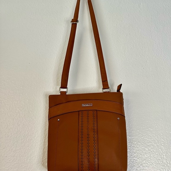 ROSETTI Brown Faux Leather Crossbody Bag BNWT - Picture 4 of 10